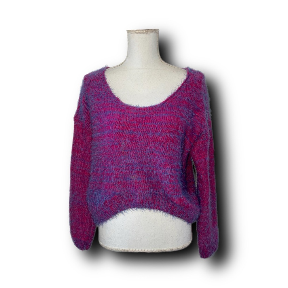 Nasty Gal Space Dye Eyelash Sweater Space Dye Soft Grunge Cozy Fall Vibes